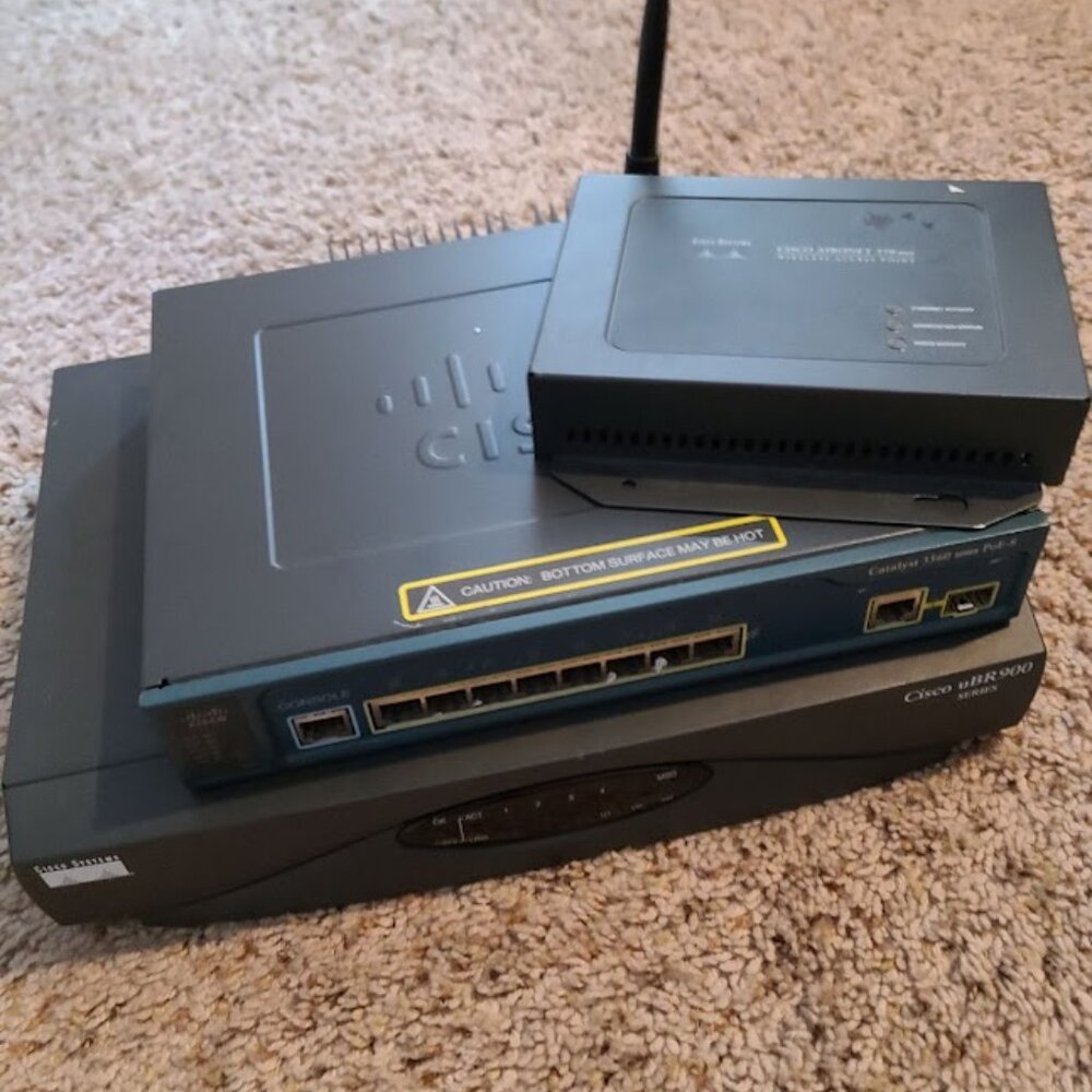 BUNDLE: Cisco 3560 POE Switch, UBR900, Aironet 350 AP w/ POE adapter